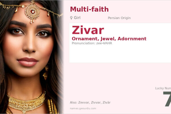 Zivar Name Meaning — Persian Origin, Girl Name & Details (2025)