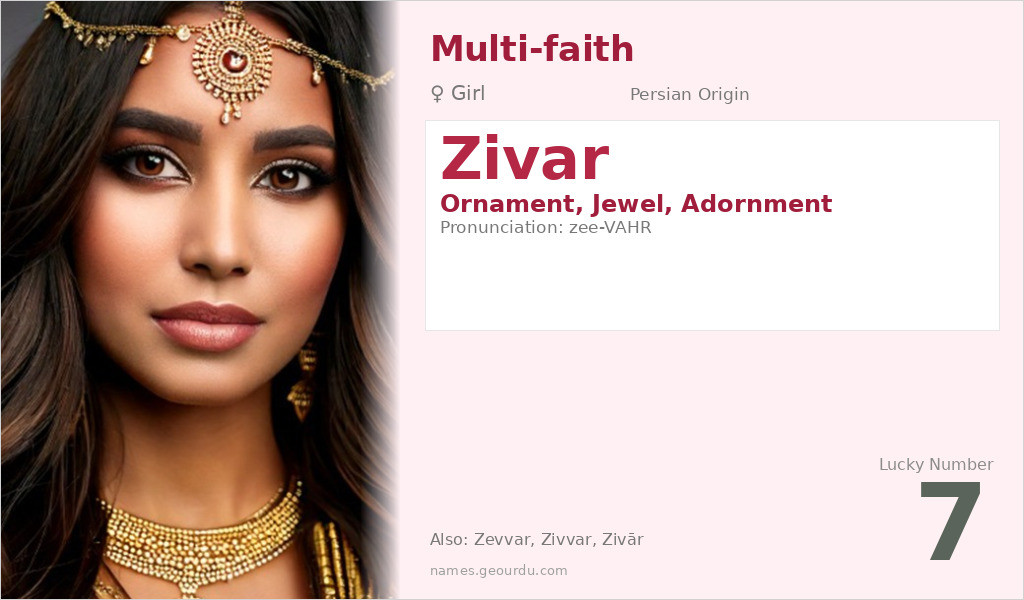 Zivar Name Meaning and Details