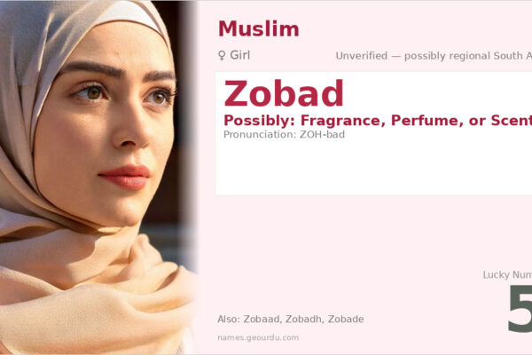 Zobad Name Meaning — Origin, Gender & Details (2025)