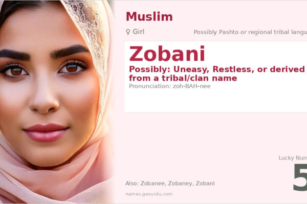 Zobani Name Meaning — Origin, Gender & Details (2025)