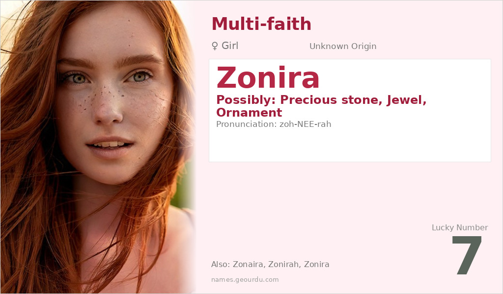 Zonira Name Meaning and Details