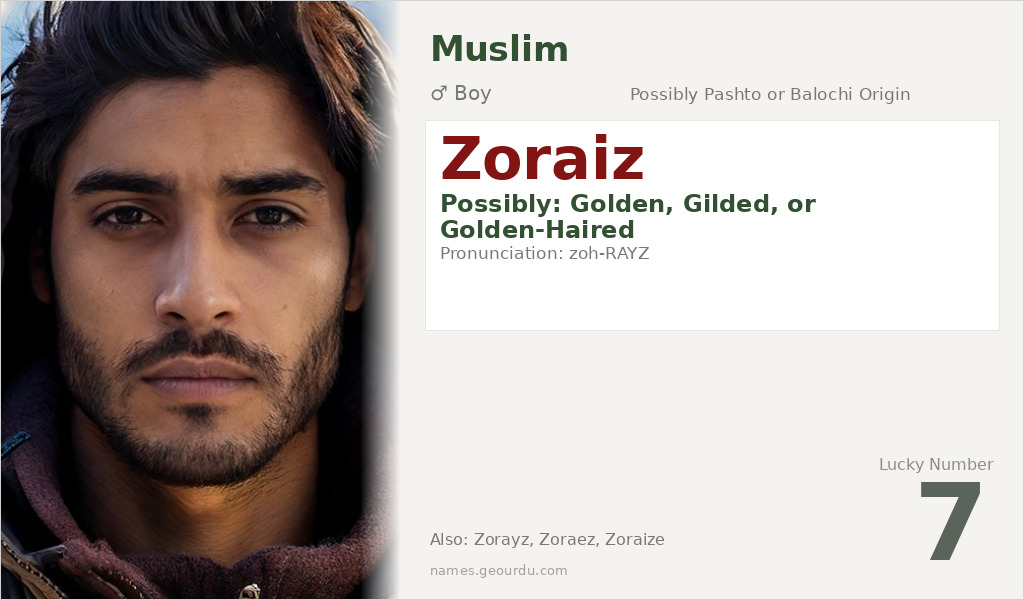 Zoraiz Name Meaning and Details