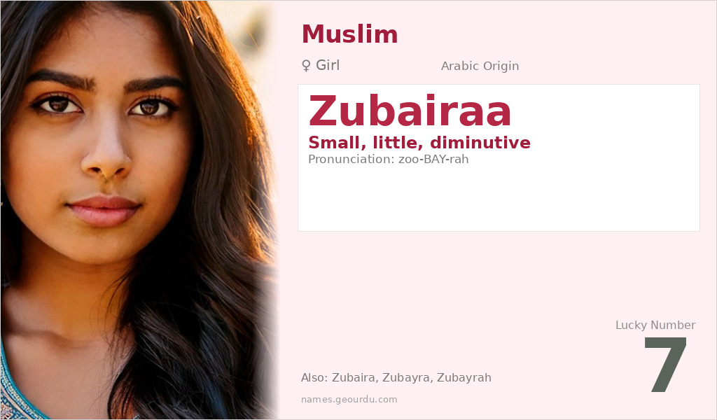 Zubairaa Name Meaning and Details