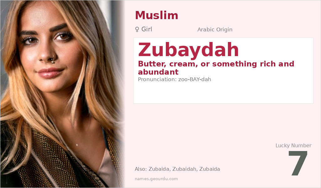 Zubaydah Name Meaning and Details
