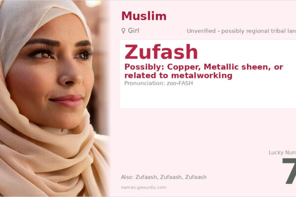 Zufash Name Meaning — Origin, Gender & Details (2025)