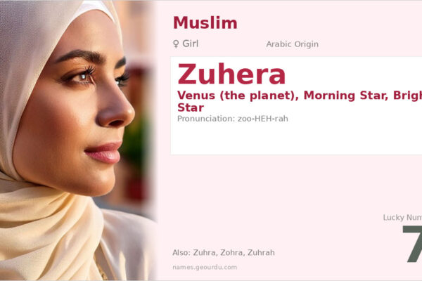 Zuhera Name Meaning — Arabic Origin, Girl Name & Planet Venus (2025)