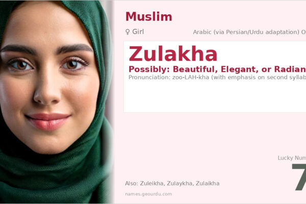 Zulakha Name Meaning — Origin, Gender & Details (2025)