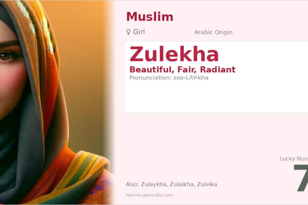 Zulekha Name Meaning — Arabic Origin, Girl Name & Details (2025)