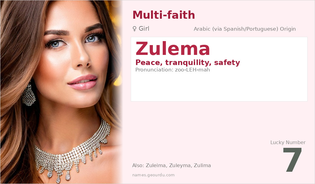 Zulema Name Meaning and Details