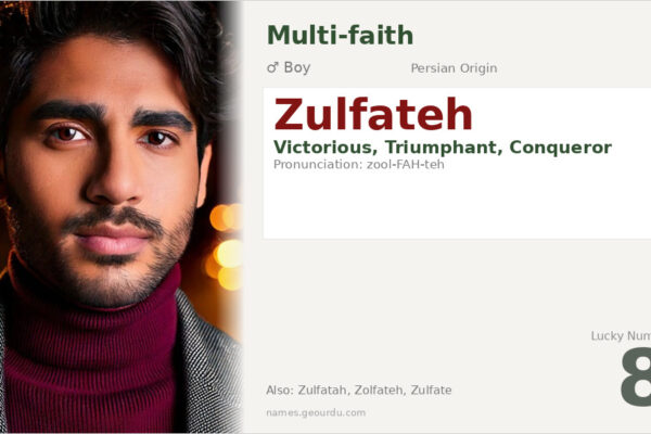 Zulfateh Name Meaning — Persian Origin, Boy Name & Details (2025)