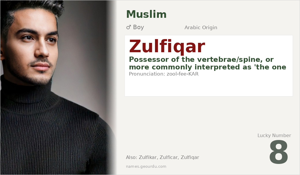 Zulfiqar Name Meaning and Details