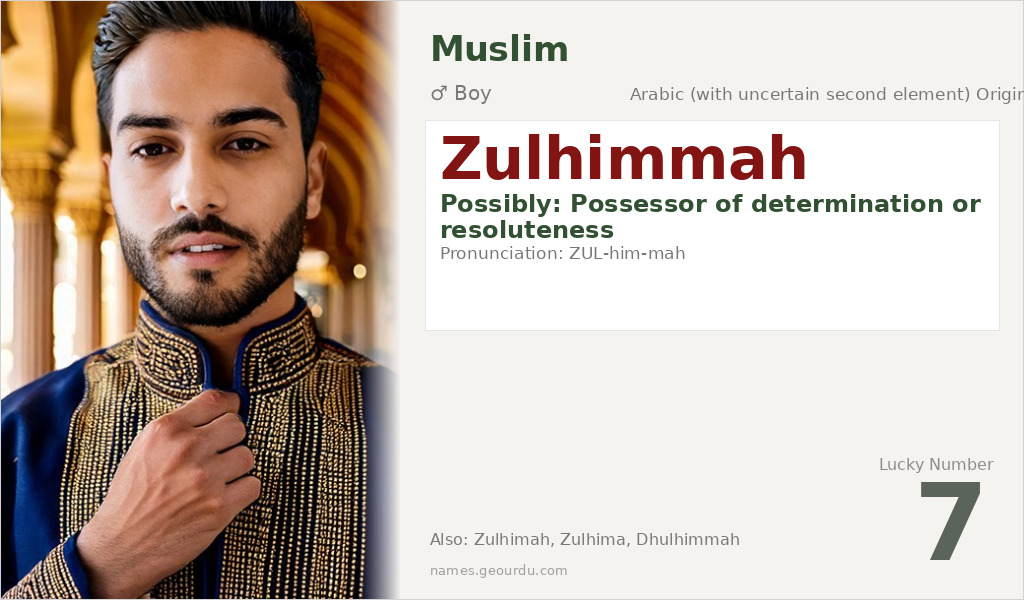 Zulhimmah Name Meaning and Details