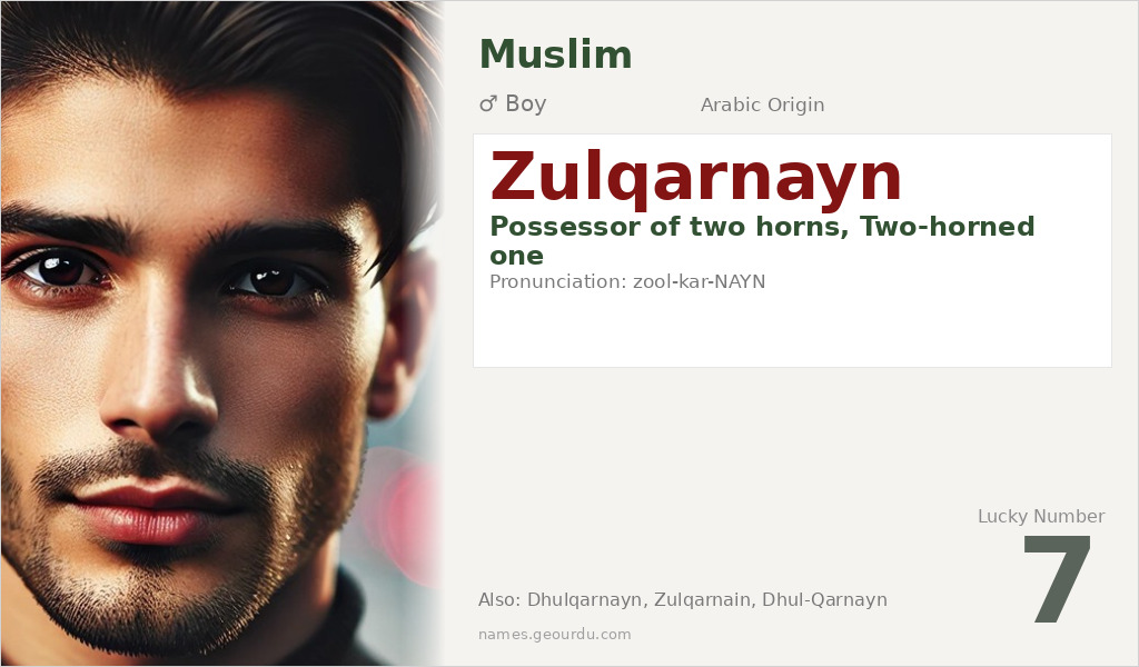 Zulqarnayn Name Meaning and Details