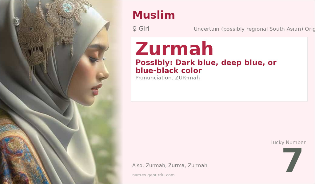 Zurmah Name Meaning and Details