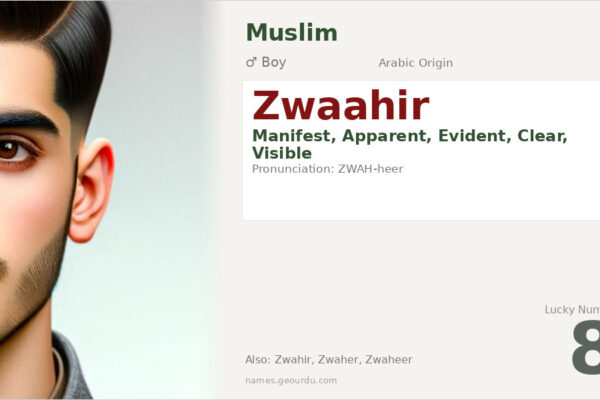 Zwaahir Name Meaning — Arabic Origin, Boy Name & Details (2025)