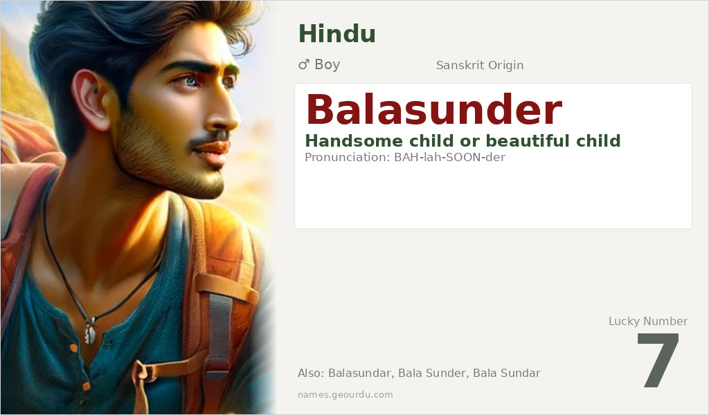 Balasunder Name Meaning and Details