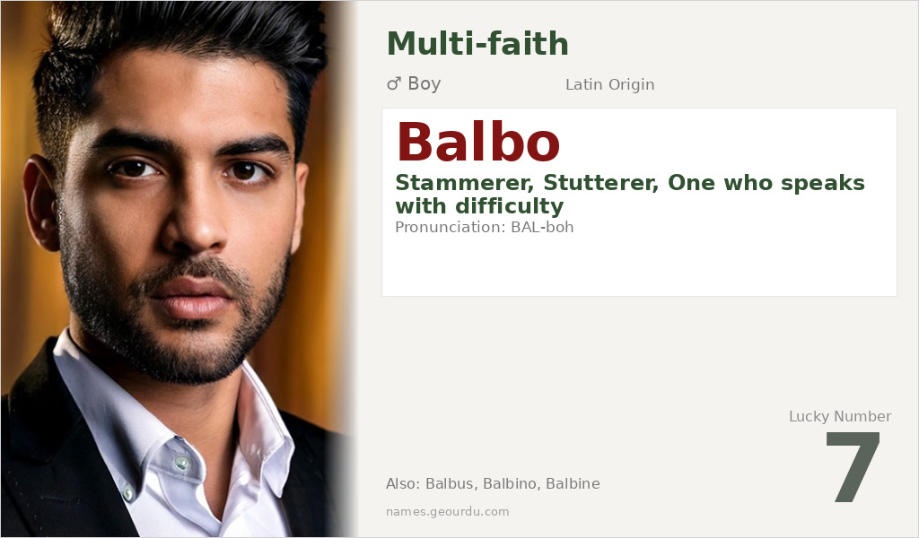 Balbo Name Meaning and Details