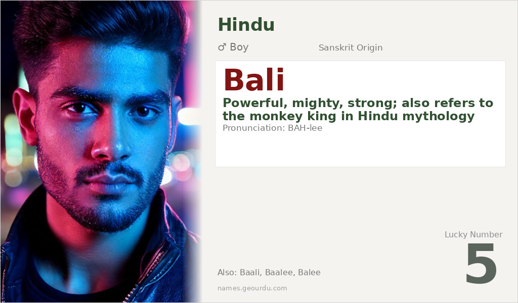 Bali Name Meaning and Details