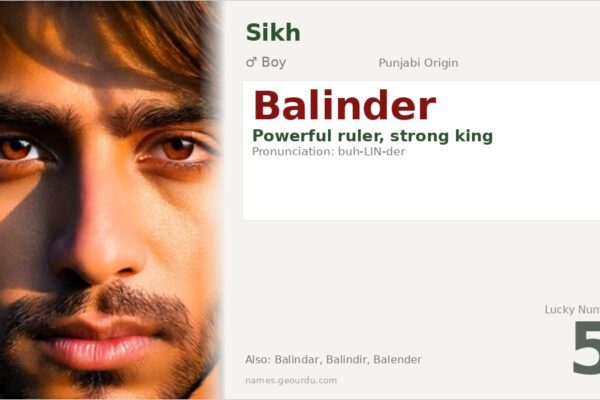 Balinder Name Meaning — Punjabi Origin, Boy Name & Details (2025)