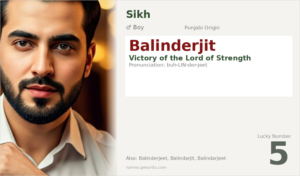 Balinderjit Name Meaning and Details