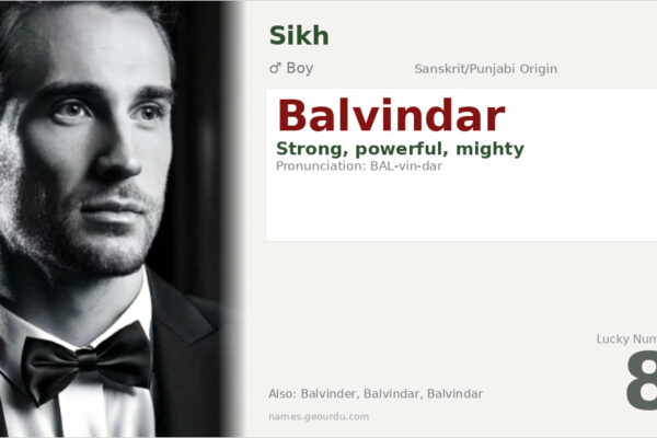Balvindar Name Meaning — Sanskrit/Punjabi Origin, Boy Name & Details (2025)