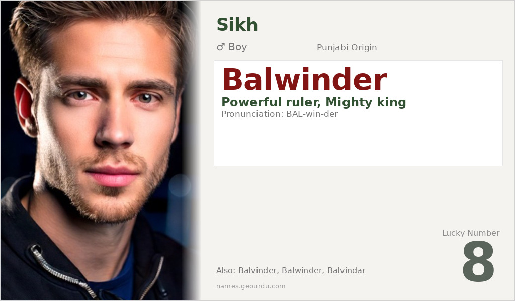 Balwinder Name Meaning and Details