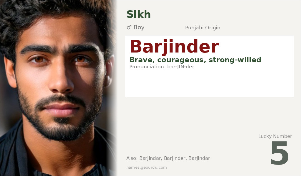 Barjinder Name Meaning and Details
