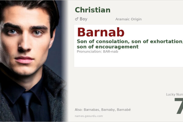 Barnab Name Meaning — Aramaic Origin, Christian Boy Name & History