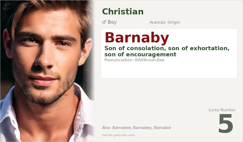 Barnaby Name Meaning and Details