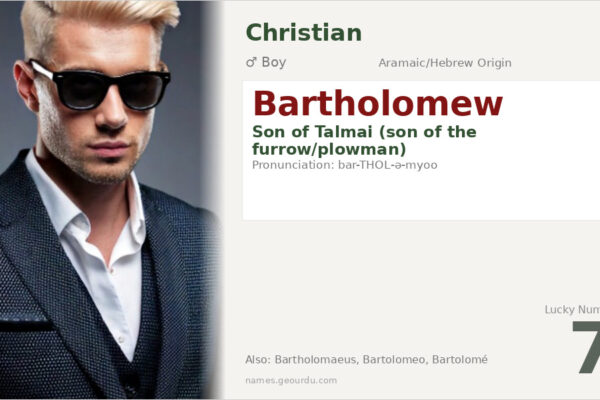 Bartholomew Name Meaning — Aramaic Origin, Boy Name & History (2025)