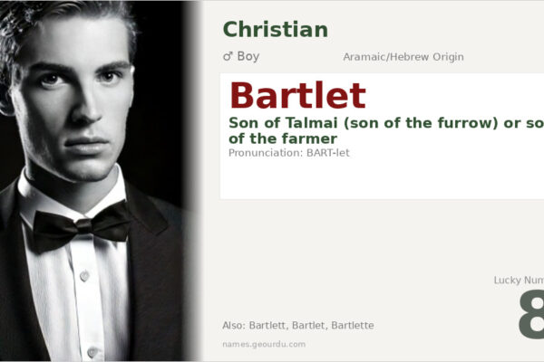 Bartlet Name Meaning — Origin, Etymology & Details (2025)