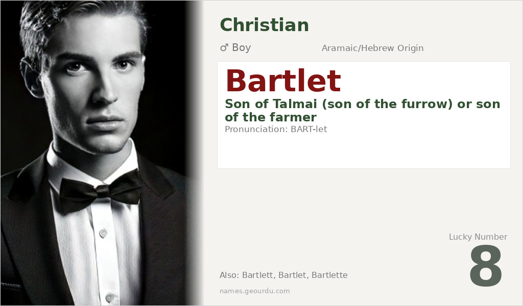Bartlet Name Meaning and Details