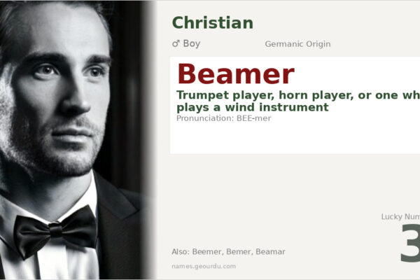 Beamer Name Meaning — Origin, Gender & Details (2025)