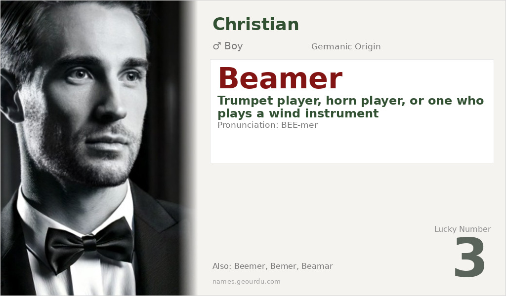 Beamer Name Meaning and Details
