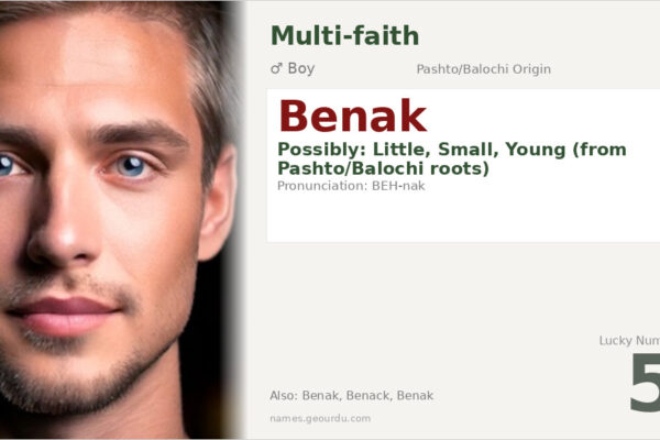 Benak Name Meaning — Pashto/Balochi Origin, Boy Name & Details (2025)