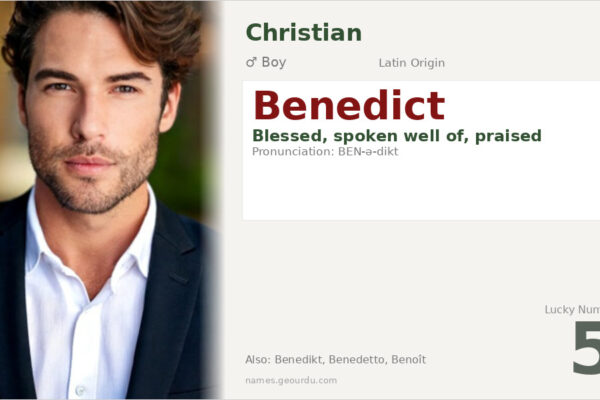 Benedict Name Meaning — Origin, Gender & Details (2025)
