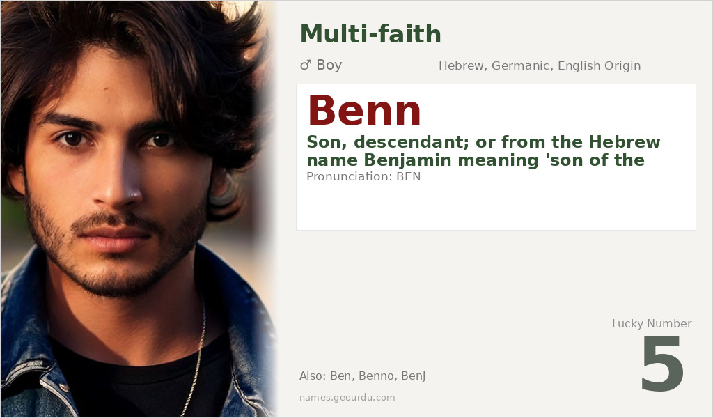 Benn Name Meaning and Details