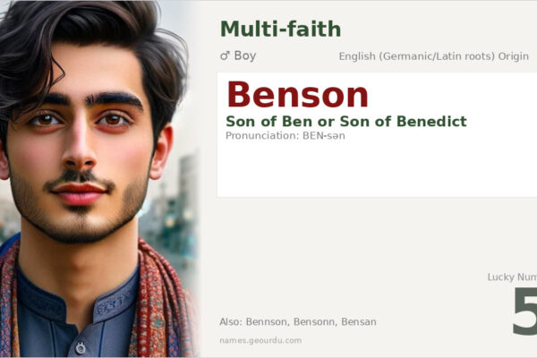 Benson Name Meaning — Origin, Gender & Details (2025)