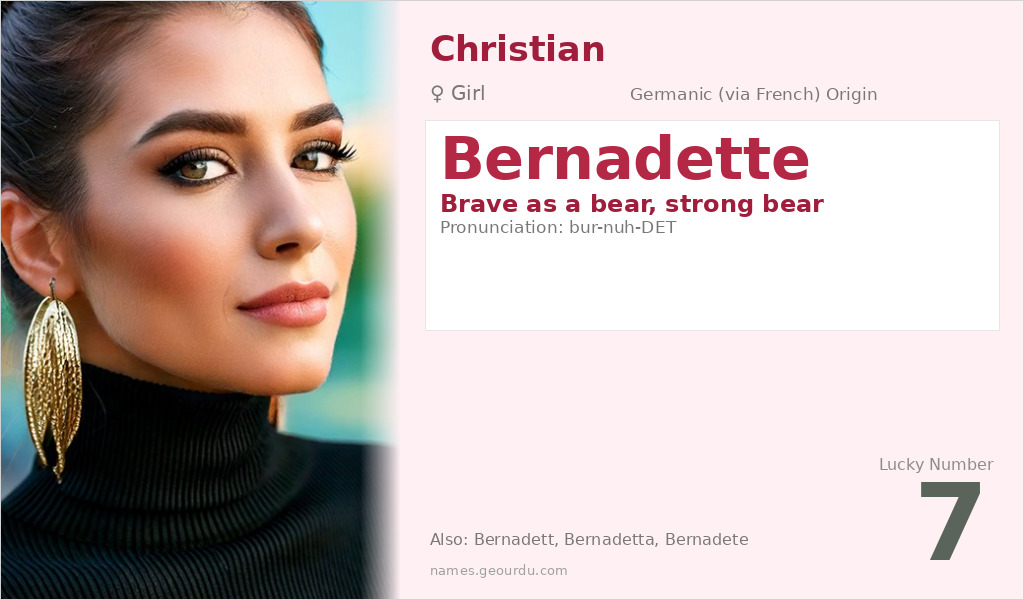 Bernadette Name Meaning and Details