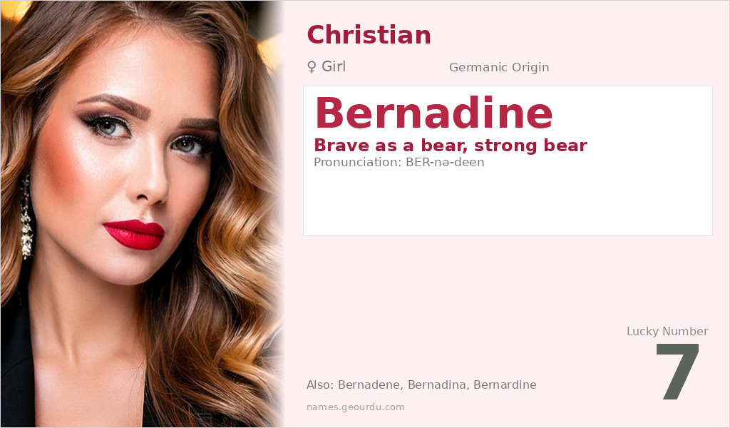 Bernadine Name Meaning and Details