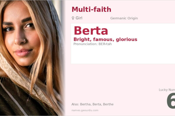 Berta Name Meaning — Germanic Origin, Girl Name & History (2025)