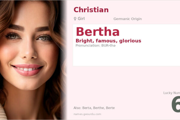 Bertha Name Meaning — Germanic Origin, Christian History & Details (2025)