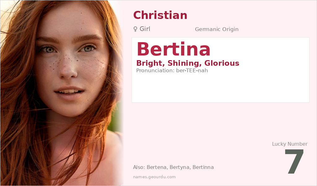 Bertina Name Meaning and Details