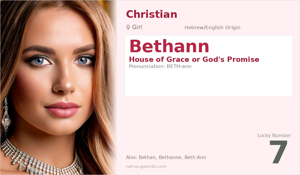 Bethann Name Meaning and Details