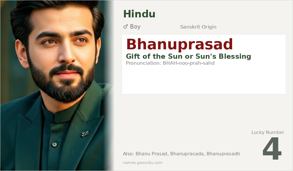 Bhanuprasad Name Meaning and Details
