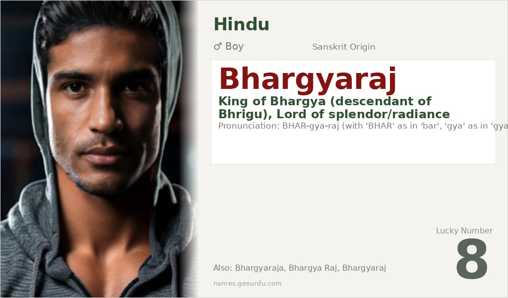 Bhargyaraj Name Meaning and Details