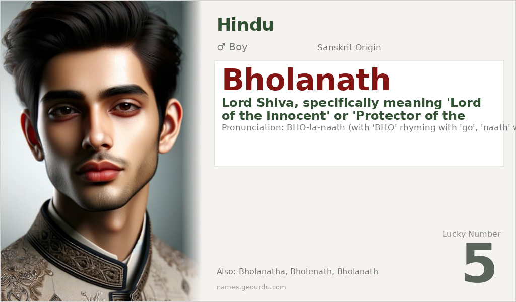 Bholanath Name Meaning and Details