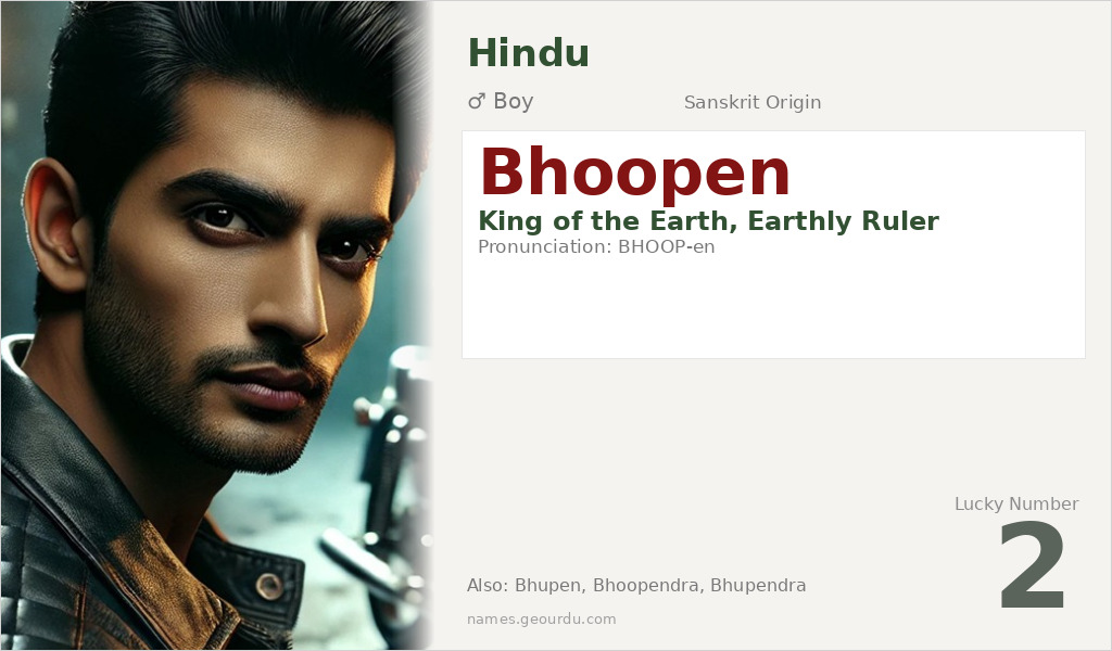 Bhoopen Name Meaning and Details