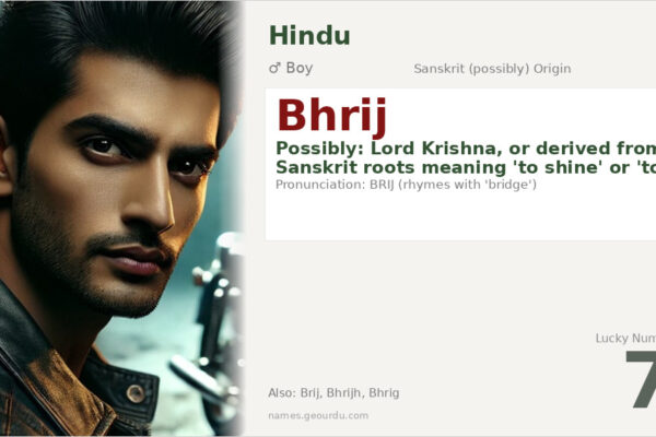 Bhrij Name Meaning — Origin, Gender & Details (2025)