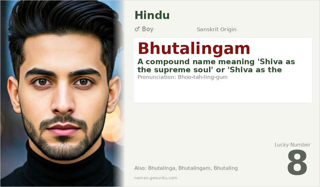 Bhutalingam Name Meaning and Details